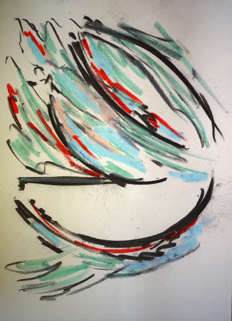 Bez názvu, 2014. pastel na papíře, 30 × 42 cm